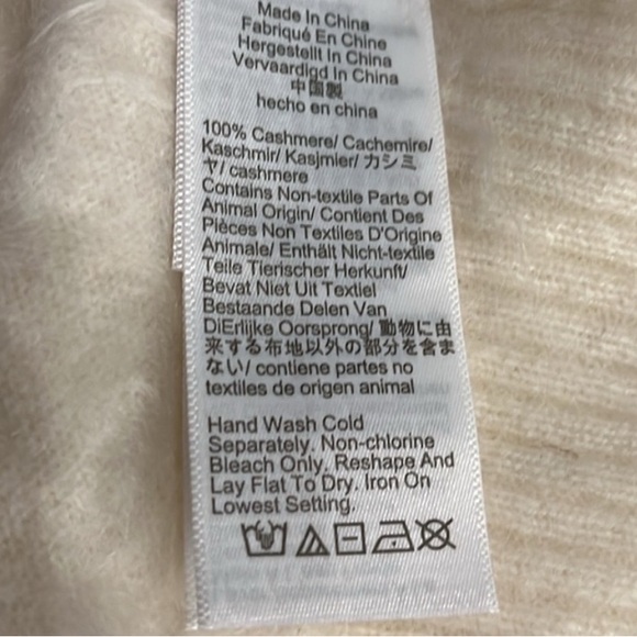 J. Crew Brushed Cashmere Cardigan Sweater Soft  Ivory!! - Picture 11 of 12